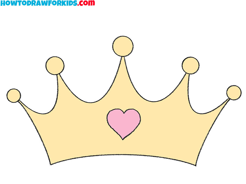how to draw a princess crown for beginners