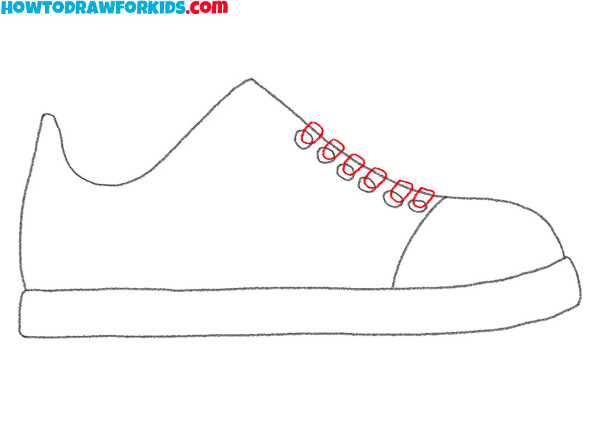 how to draw a shoe for kindergarten