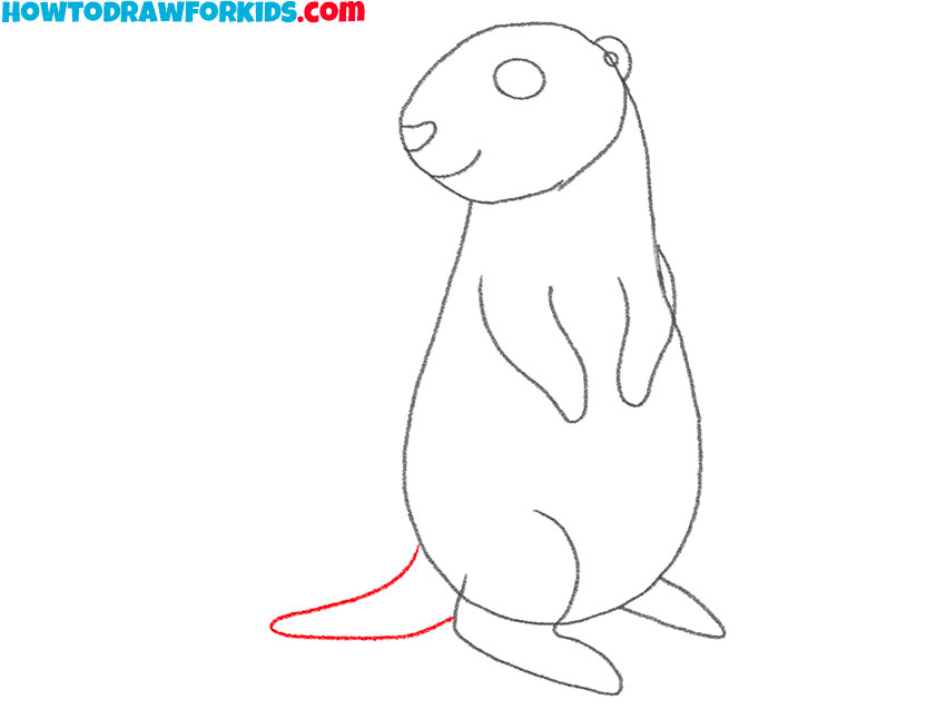 how to draw a simple prairie dog