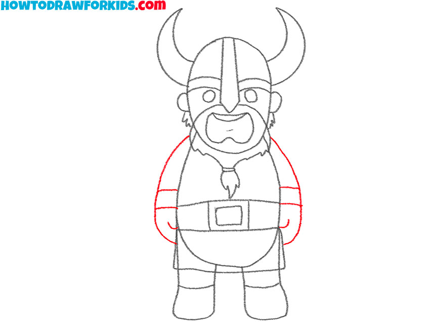 how to draw a viking easy step by step