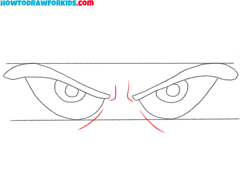 how to draw evil demon eyes