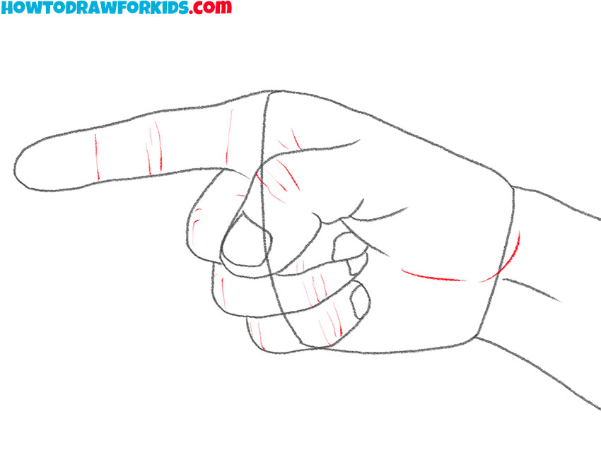 simple pointing finger drawing
