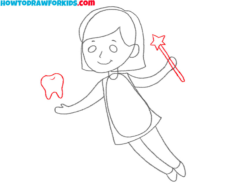 simple tooth fairy drawing