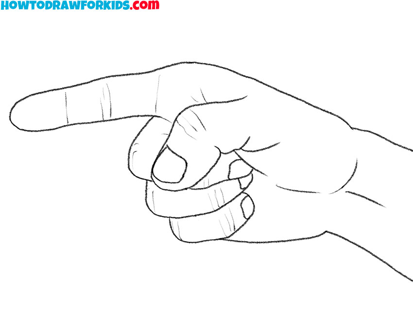easy pointing finger drawing