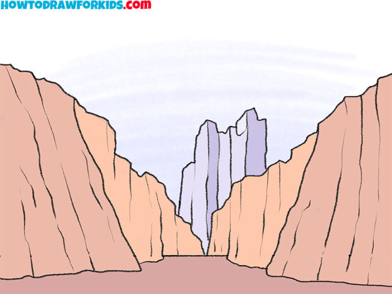 How to Draw a Canyon Easy Drawing Tutorial For Kids