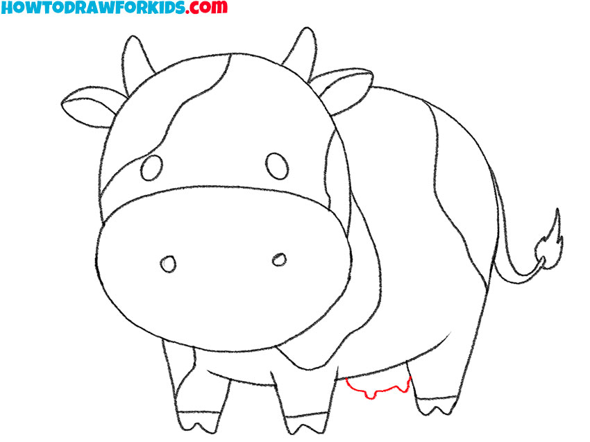 how to draw a cow cartoon