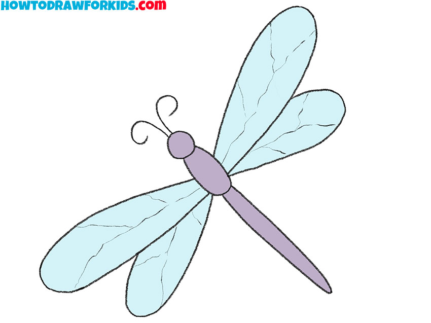 simple dragonfly drawings