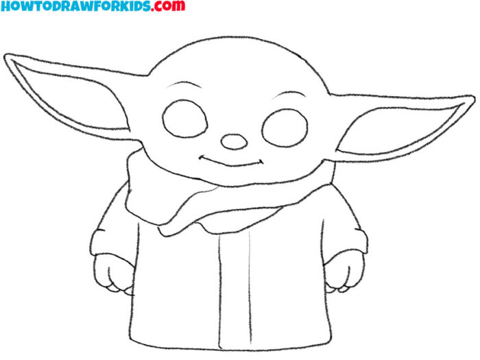 How to Draw Grogu Easy Drawing Tutorial For Kids