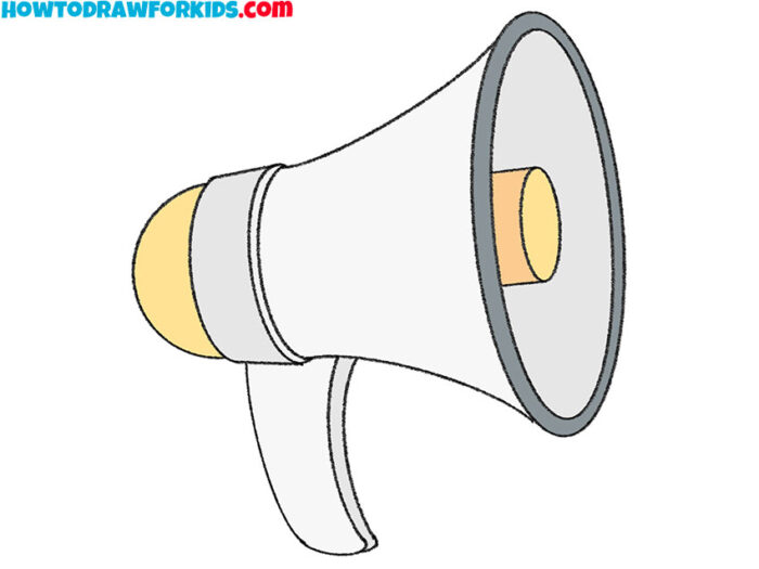 How to Draw a Megaphone Step by Step Easy Drawing Tutorial