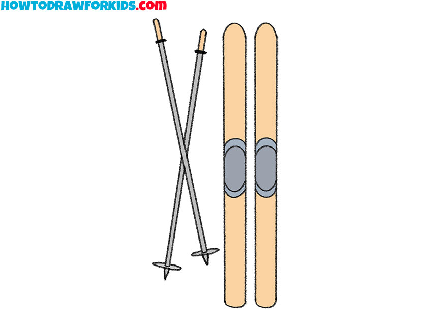 skis drawing tutorial