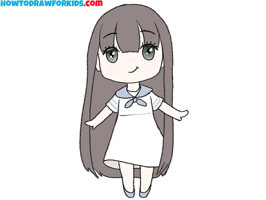 anime girl drawing for kids easy