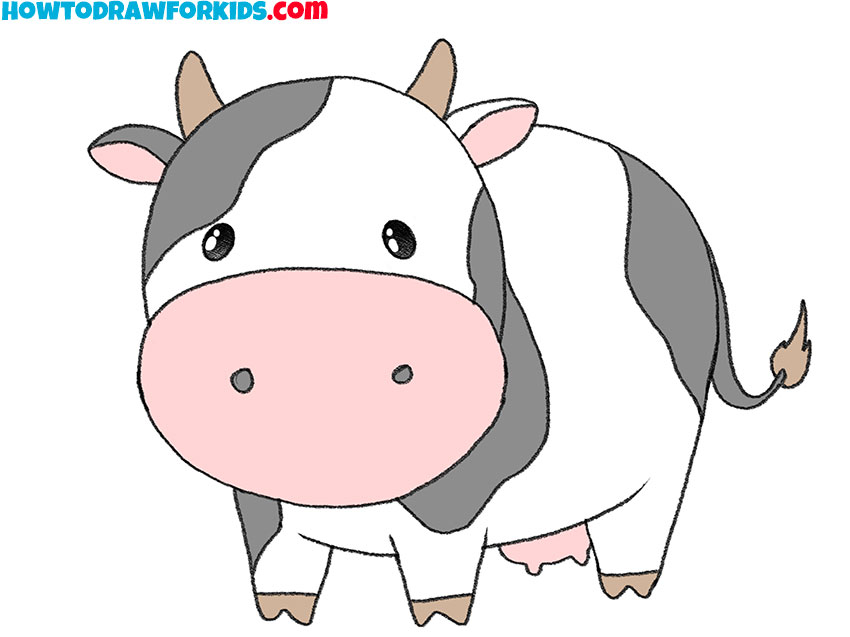 cartoon how to draw a cow