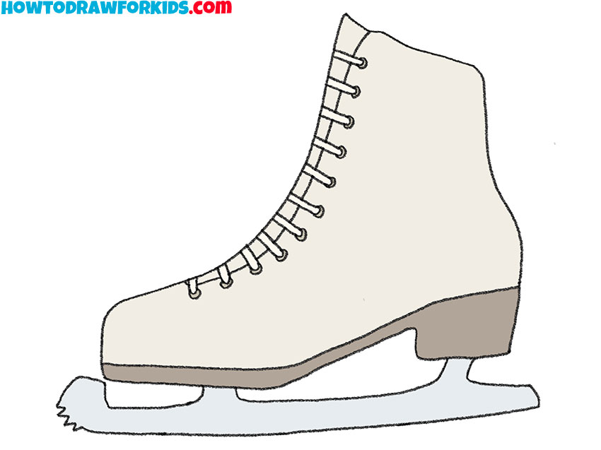 easy skates drawing step by step
