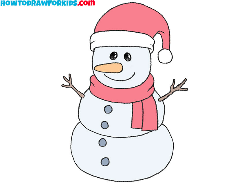 How to Draw a Snowman Cute  Step by Step Easy Drawing Guides  Drawing  Howtos