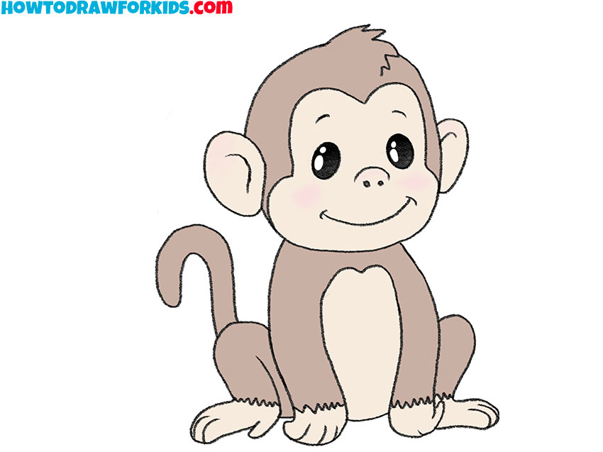 chimpanzee drawing for kids