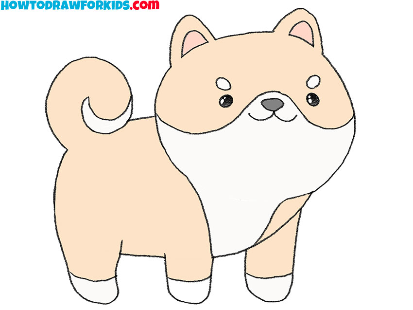 How to Draw a Shiba Inu Easy Drawing Tutorial For Kids