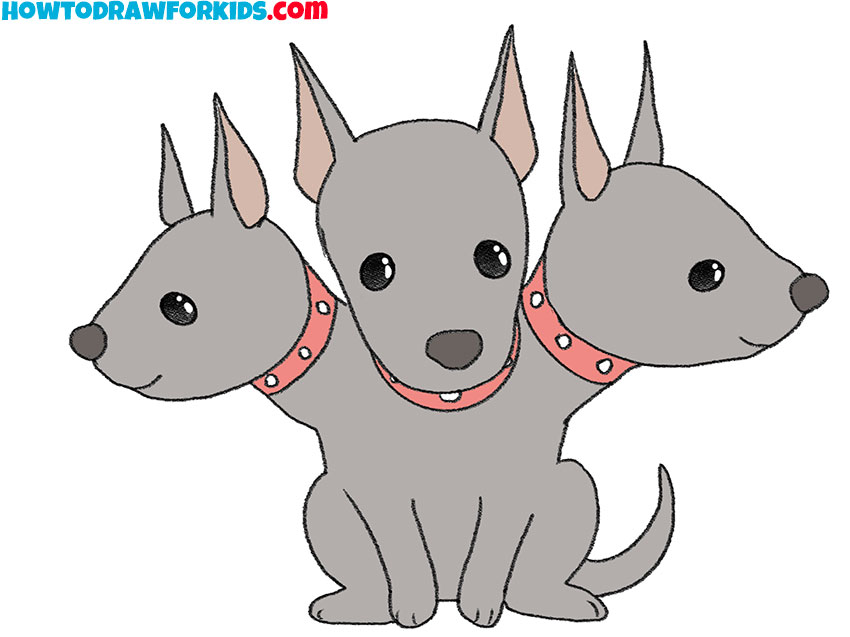 easy cerberus drawing