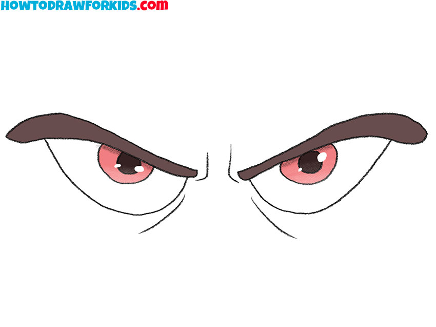simple evil eyes drawing