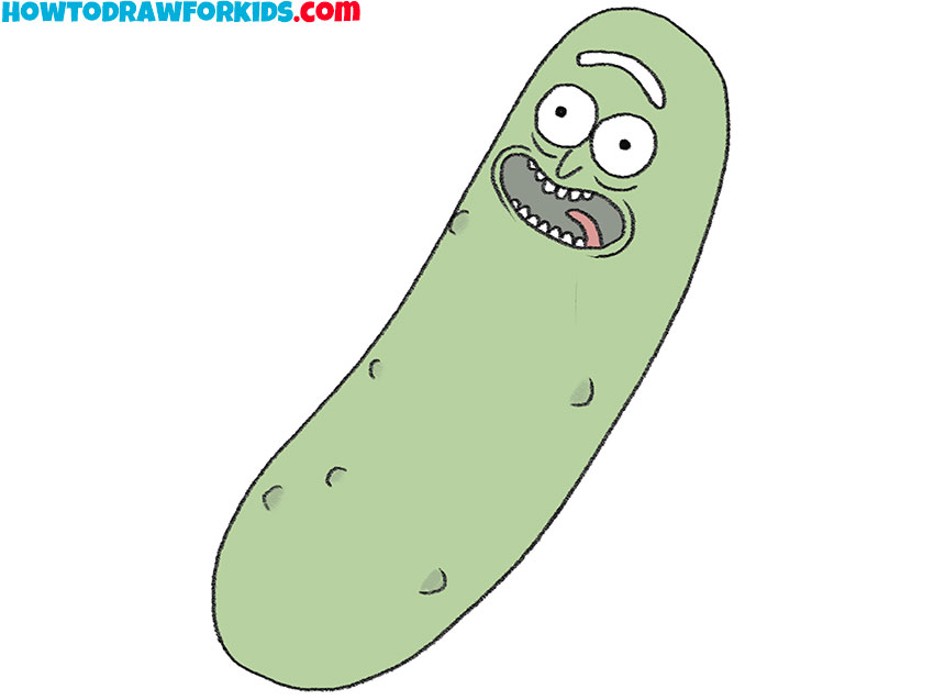 simple pickle rick drawing