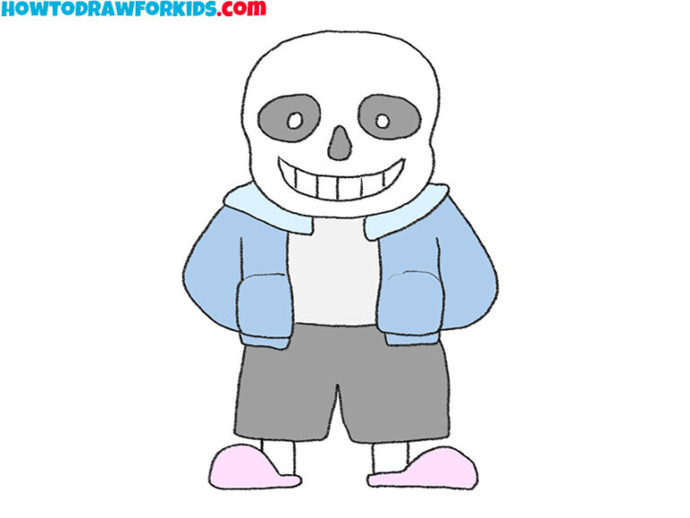 How to Draw Sans from Undertale - Easy Drawing Tutorial For Kids