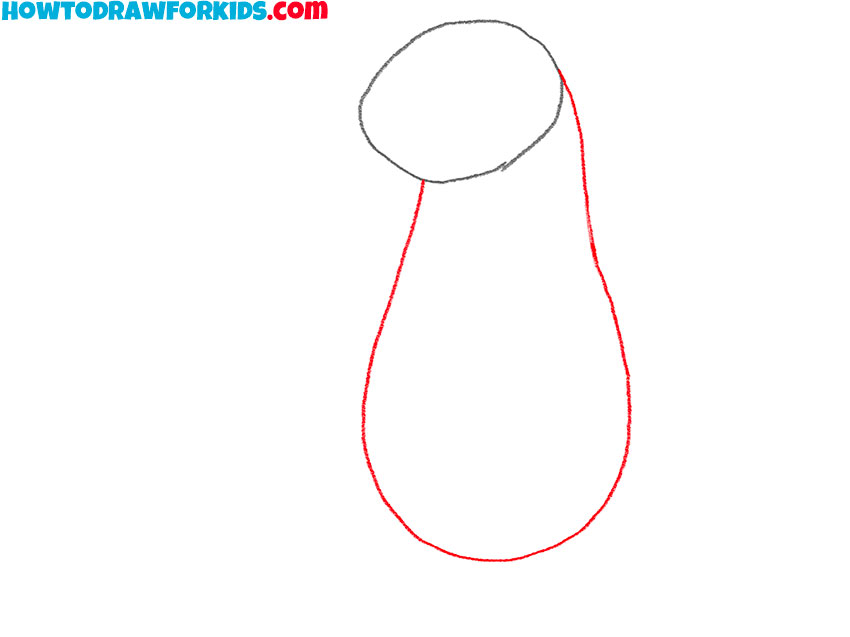 Sketch the prairie dog's torso