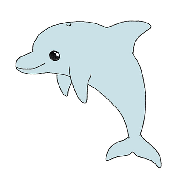 How to Draw a Cartoon Dolphin