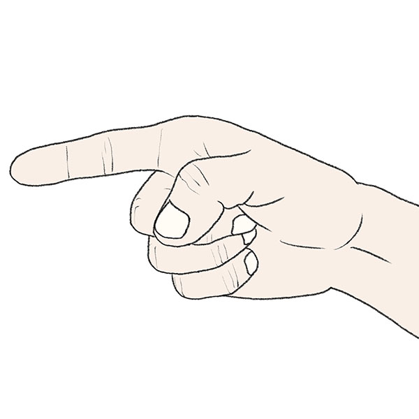 How to Draw a Pointing Finger
