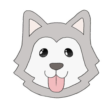 How to Draw a Simple Husky Face