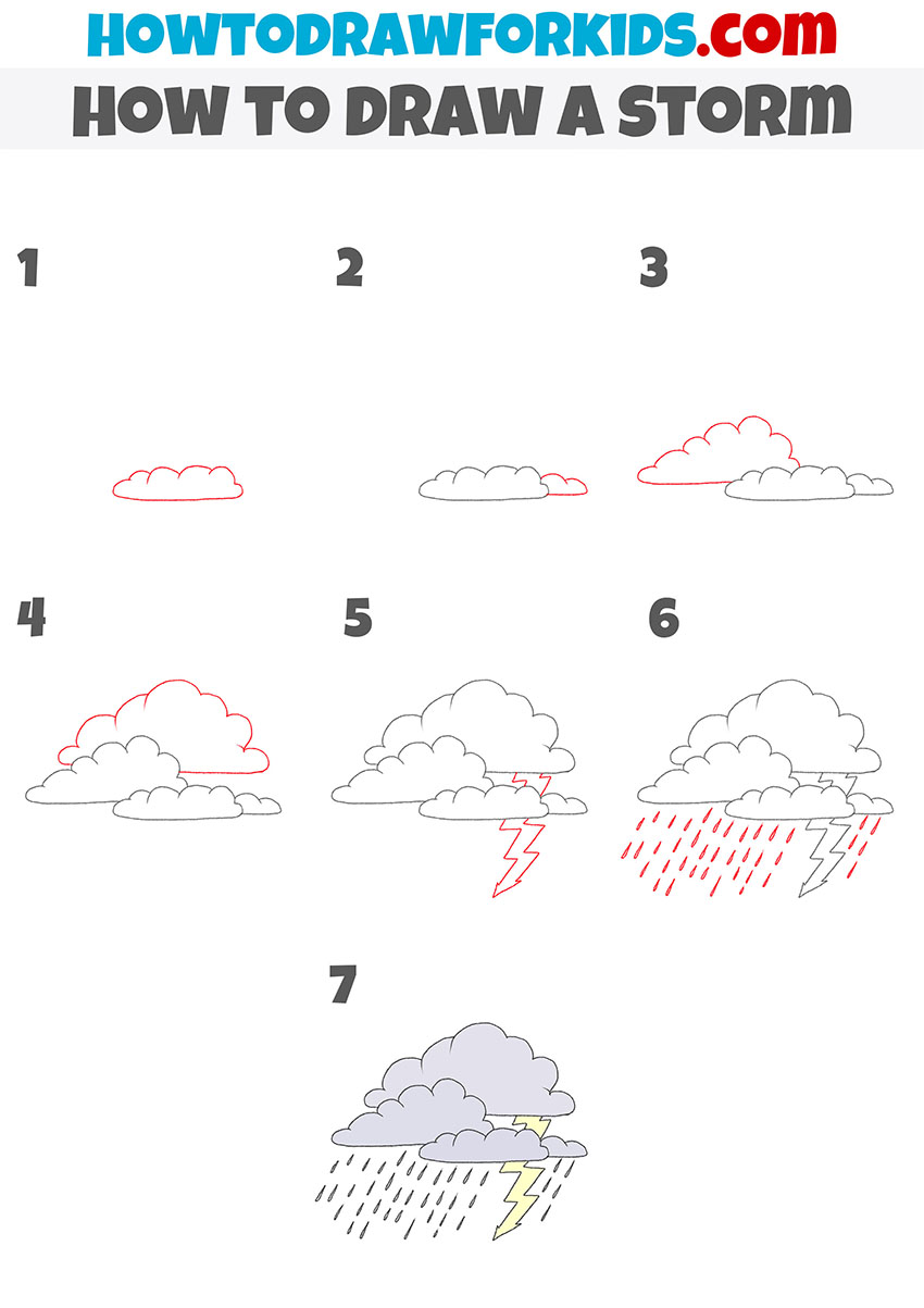 How to Draw a Storm Easy Drawing Tutorial For Kids