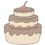 How to Draw an Easy Cake