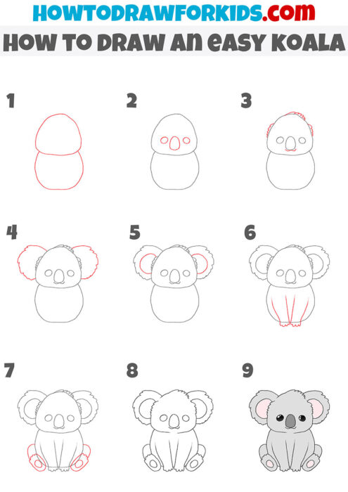 How to Draw an Easy Koala - Easy Drawing Tutorial For Kids