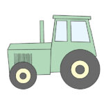 How to Draw an Easy Tractor