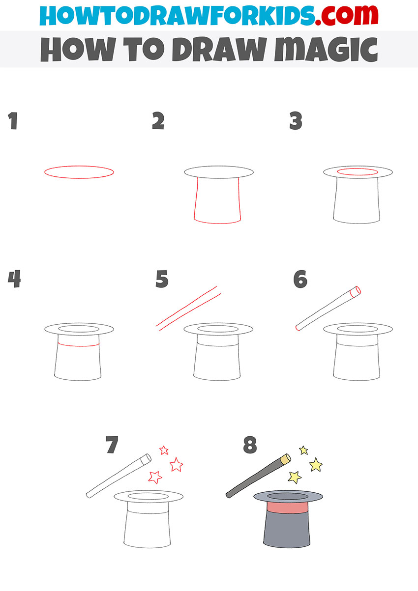 how to draw magic step by step