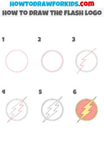 How to Draw the Flash Logo - Easy Drawing Tutorial For Kids