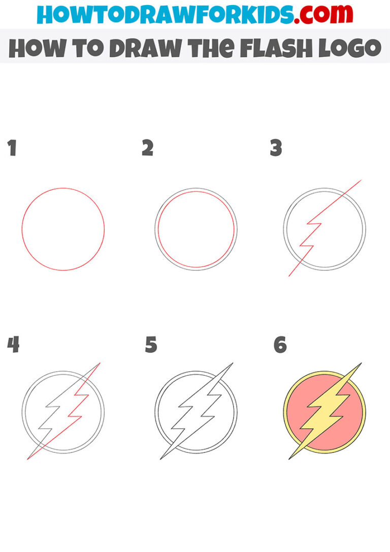 How to Draw the Flash Logo - Easy Drawing Tutorial For Kids