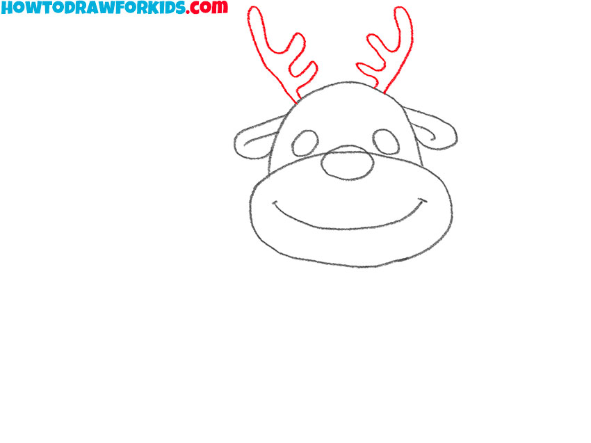 how to draw a reindeer easy