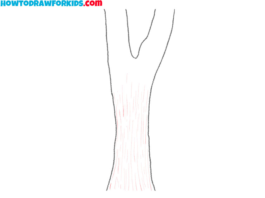 how to draw a tree trunk for kids