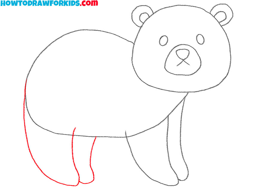 how to draw a bear cute