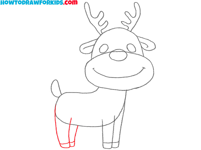 how to draw a cute baby reindeer