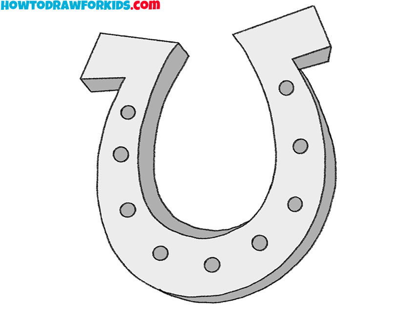how to draw a horseshoe for kindergarten