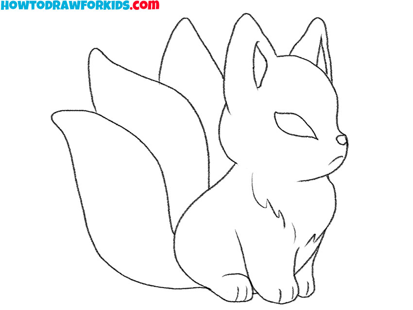 cute kitsune drawing