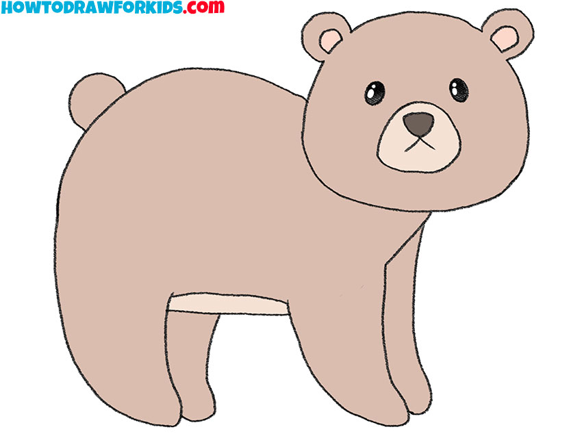  how to draw a bear easy cute