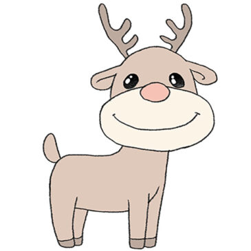 How to Draw a Simple Reindeer