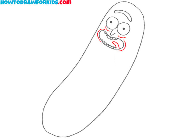 How to Draw Pickle Rick - Easy Drawing Tutorial For Kids