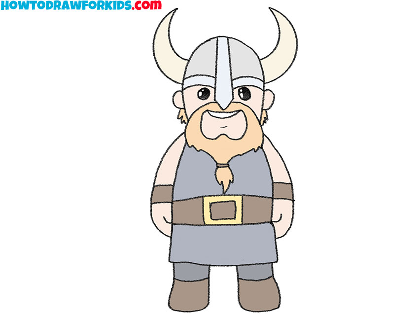 Add colors to the Viking drawing