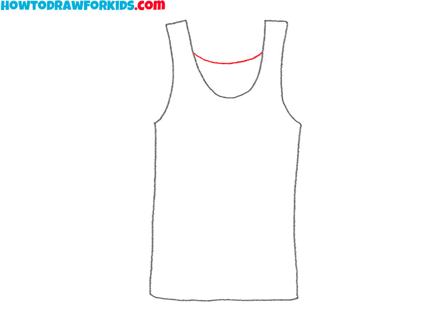Illustrate the back of the neckline