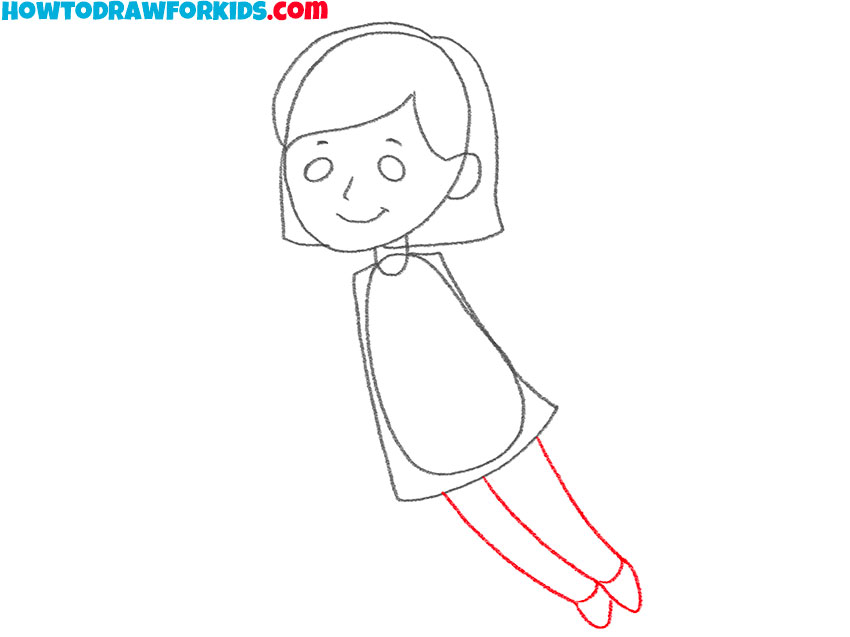 Illustrate the legs and feet