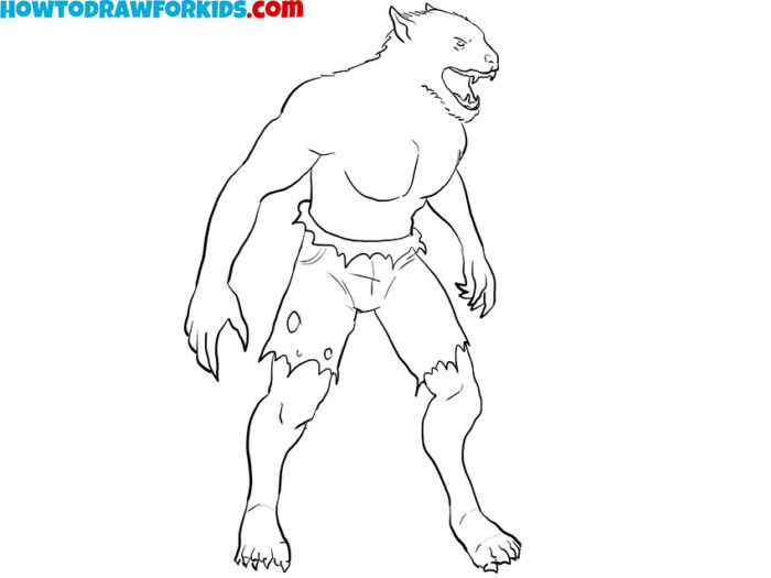 Easy Werewolf coloring page