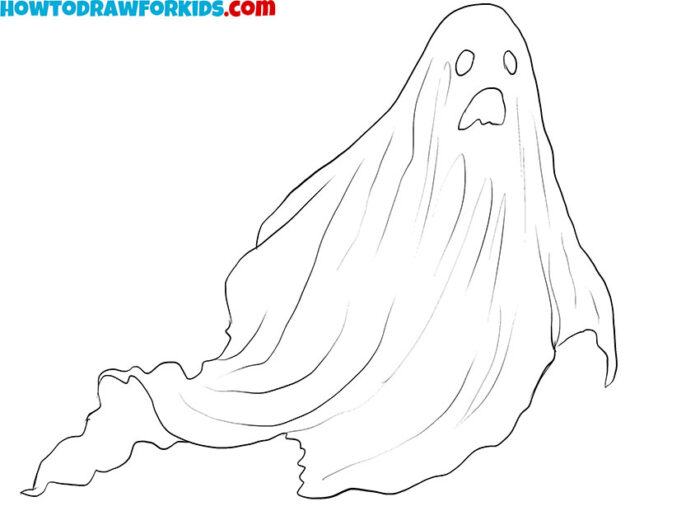 Flying Ghost coloring page