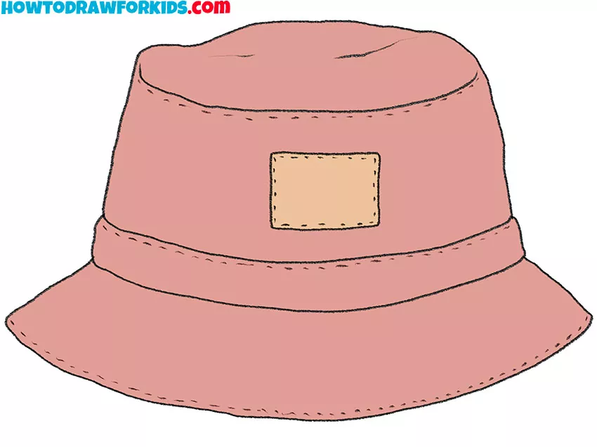 How to draw a bucket hat